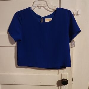 Elegant Blue Women's Crop Top